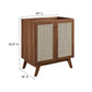 Modway Soma Rattan Weave Bathroom Vanity Cabinet (Sink Basin Not Included) 30 Inch Walnut MDY-EEI-6587-WAL