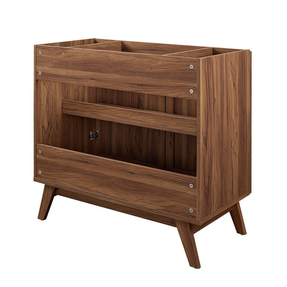 Modway Soma Rattan Weave Bathroom Vanity Cabinet (Sink Basin Not Included) 36 Inch Walnut MDY-EEI-6588-WAL