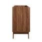 Modway Soma Rattan Weave Bathroom Vanity Cabinet Basin Not Included 48” Single or Double Sink Compatible Walnut MDY-EEI-6589-WAL