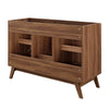 Modway Soma Rattan Weave Bathroom Vanity Cabinet Basin Not Included 48” Single or Double Sink Compatible Walnut MDY-EEI-6589-WAL