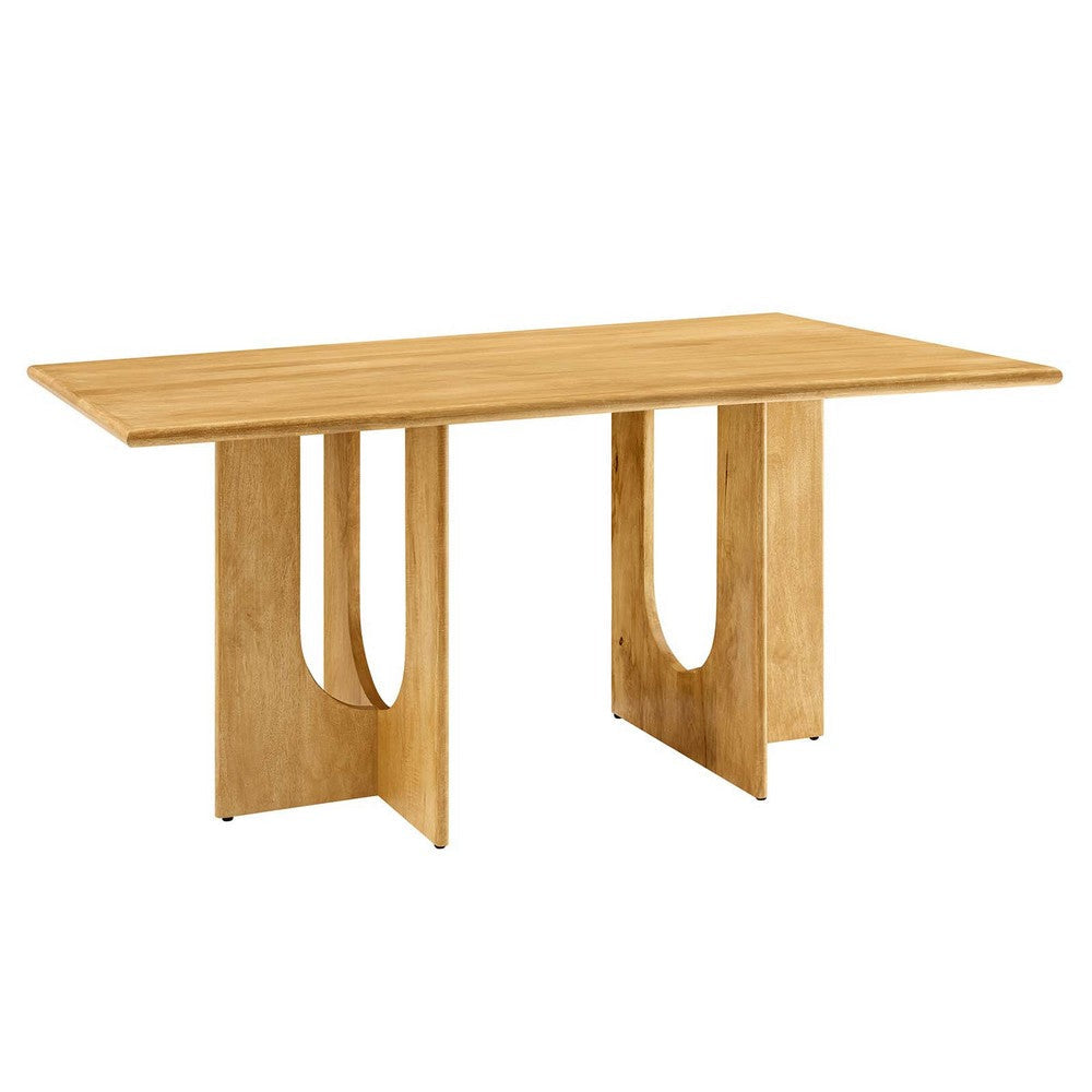 Modway Rivian 70 Inch Mango Wood Oak-Modern Rectangle, Seats 6-8, Designed as Kitchen and Dining Room Furniture, or as Conference Table