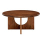 Modway Rivian 34 Inch Mango Wood Round Walnut-Stylish Mid Century Ideal as Coffee Center Table Complements Modern Living Room Decor