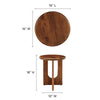 Modway Rivian Mango Wood Round Walnut-Versatile End Living Room or Bedroom Ideal as a Small Accent Modern Side Elegant Bedside Table