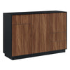 Modway Holden 47” Buffet Table Sideboard in Black Walnut, High Stand Cabinet, Up to 52 Inch TVs