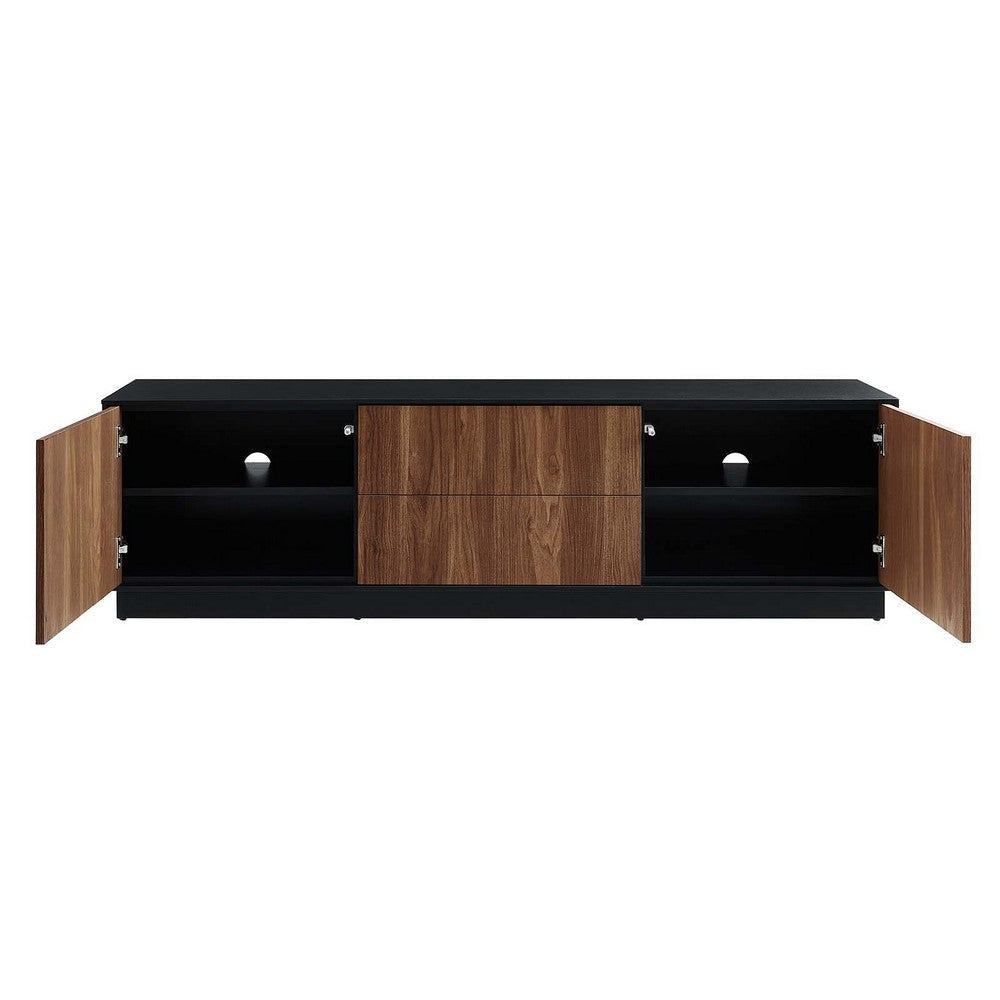 Modway Holden 63” Modern Stand in Black Walnut Supports up to 70 inch TVs MDY-EEI-6598-BLK-WAL