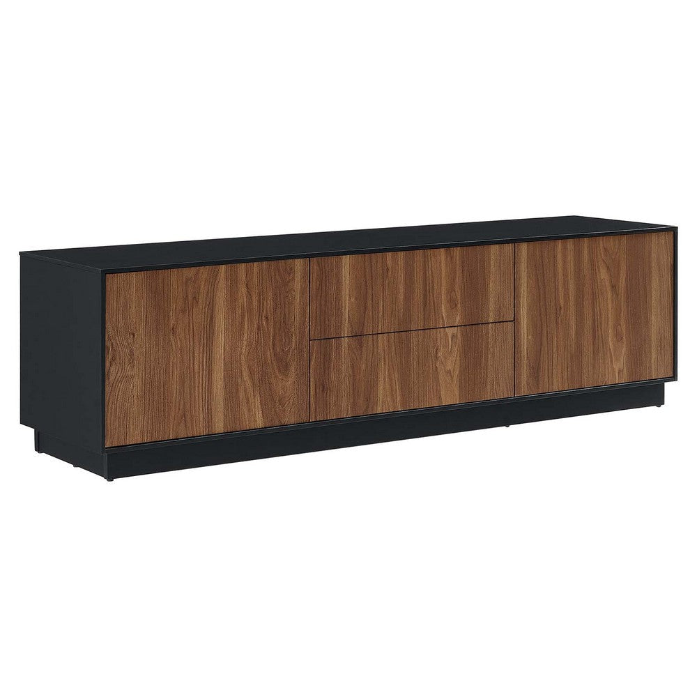 Modway Holden 63” Modern Stand in Black Walnut, Supports up to 70 inch TVs