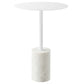 Modway EEI-6605-WHI-WHI Lyric Round Side Sofa End Table White Marble Base