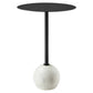 Aliza Round White Marble Side Table - No Shipping Charges MDY-EEI-6606-WHI-BLK