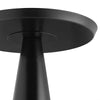 Modway EEI-6608-BLK Maren Black Round Side Sofa End Table for Living Room Tapered Metal Pedestal Base MDY-EEI-6608-BLK