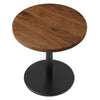 Modway EEI-6610-BLK-LOC Viva Black Light Oak Round Acacia Wood Side Living Room End Table Metal Pedestal Base MDY-EEI-6610-BLK-LOC