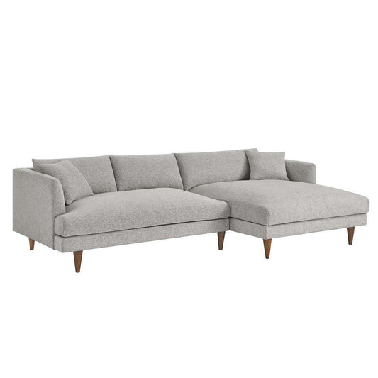 Modway Zoya Sofas, Heathered Weave Light Gray