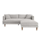 Modway EEI-6614-HLG Zoya Down Filled Overstuffed Sofa and Ottoman Set Heathered Weave Light Gray MDY-EEI-6614-HLG