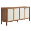 Modway Capri 65 Inch Sideboard in Walnut, Large Storage Doors, Entryway Console Table, Mid-Century Modern Buffet Cabinet or Credenza for Living or Dining Room