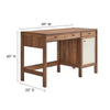 Capri 49’ Wood Grain Office Desk - No Shipping Charges MDY-EEI-6617-WAL