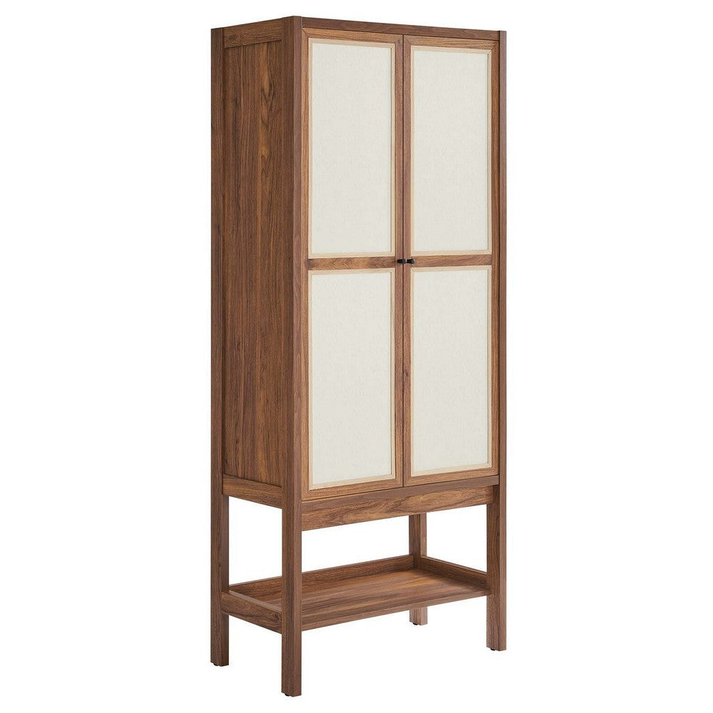 Capri Tall Wood Grain Standing Storage Cabinet - No Shipping Charges MDY-EEI-6620-WAL