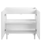 Modway Calla 36 Inch Cabinet in White Vanity with Storage and Perforated Metal Doors Modern Freestanding Bathroom Furniture-Sink Basin