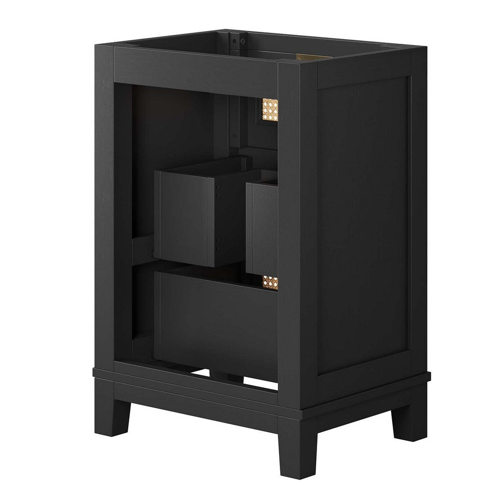 Dixie 24” Solid Wood Bathroom Vanity Cabinet (Sink Basin Not Included) - No Shipping Charges MDY-EEI-6625-BLK