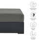 Modway Tahoe Aluminum Ottoman Gray with Weather-Resistant Cushion-Ideal as Outdoor Footstool Patio or Sunroom Furniture MDY-EEI-6627-GRY-CHA