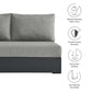 Modway Tahoe Aluminum Modular Outdoor Patio Gray with Weather-Resistant Cushions Couch for Garden Backyard Poolside Left-Facing Loveseat