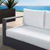 Modway Tahoe Aluminum Modular Outdoor Patio Gray White with Weather-Resistant Cushions Couch for Garden Backyard Poolside Left-Facing