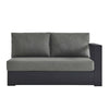 Modway Tahoe Aluminum Modular Outdoor Patio Gray Charcoal with Weather-Resistant Cushions Couch for Garden Backyard Poolside Right-Facing