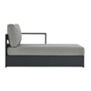 Modway Tahoe Powder-Coated Aluminum Outdoor Gray with Weather-Resistant Cushions Modular Patio Lounger for Pool Furniture or Sectional Sofa