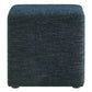 Modway Callum 17 Inch Square Ottoman in Heathered Weave Azure - Woven Heathered Fabric - Upholstered Ottoman for Living Room, Ottoman Side Table, Vanity Seat - Accent Table or Footrest Ottoman