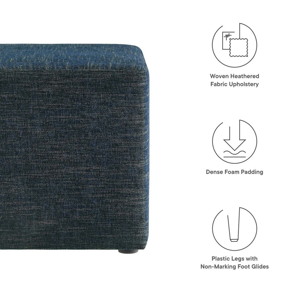 Callum 17’ Square Woven Heathered Fabric Upholstered Ottoman - No Shipping Charges MDY-EEI-6636-HEA