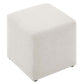 Modway Callum 17 Inch Square Ottoman in Ivory Fabric - Woven Heathered Fabric - Upholstered Ottoman for Living Room Ottoman Side Table