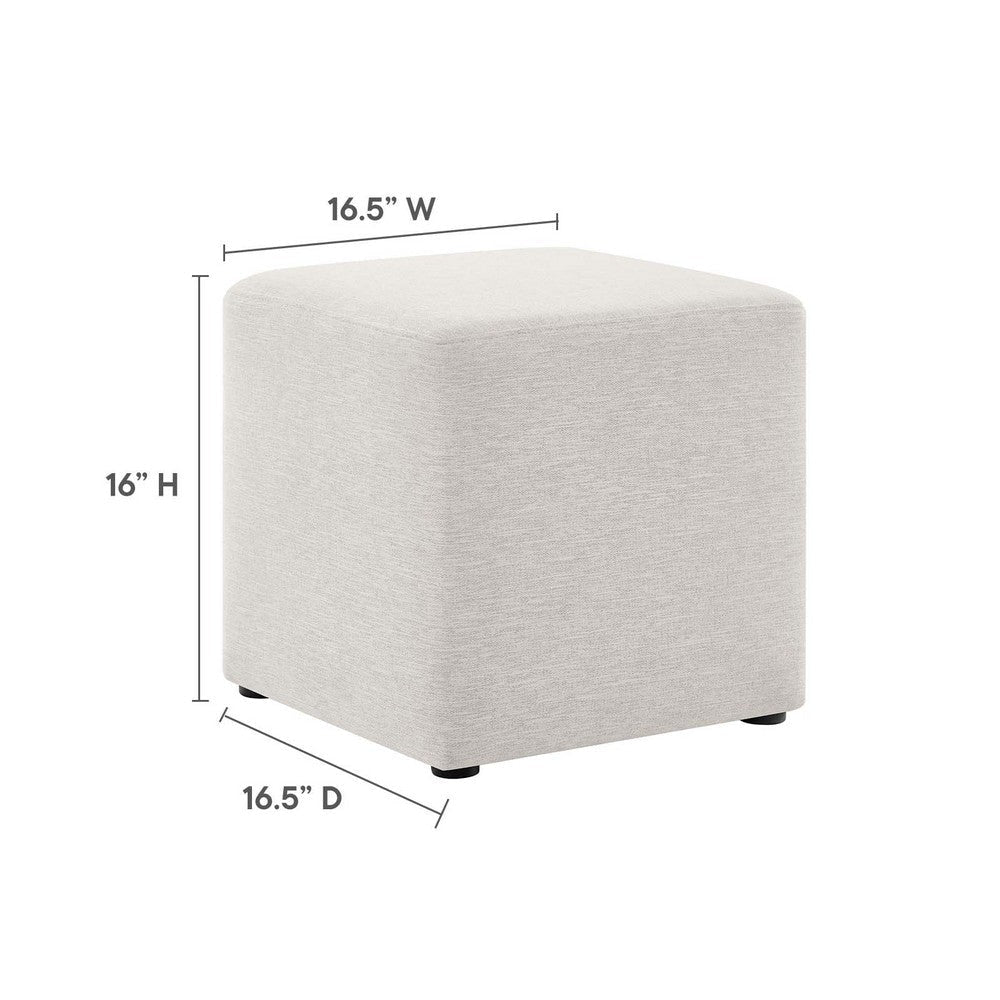 Callum 17’ Square Woven Heathered Fabric Upholstered Ottoman - No Shipping Charges MDY-EEI-6636-HEA