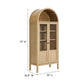 Modway Tessa Arched 71’’ Tall Storage Display Cabinet in Oak Wood Grain MDY-EEI-6638-OAK