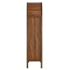 Modway Tessa Arched 71’’ Tall Storage Display Cabinet in Walnut Wood Grain MDY-EEI-6638-WAL