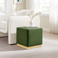 Tilden 17’ Square Performance Velvet Upholstered Ottoman - No Shipping Charges MDY-EEI-6640-MOG-NAT