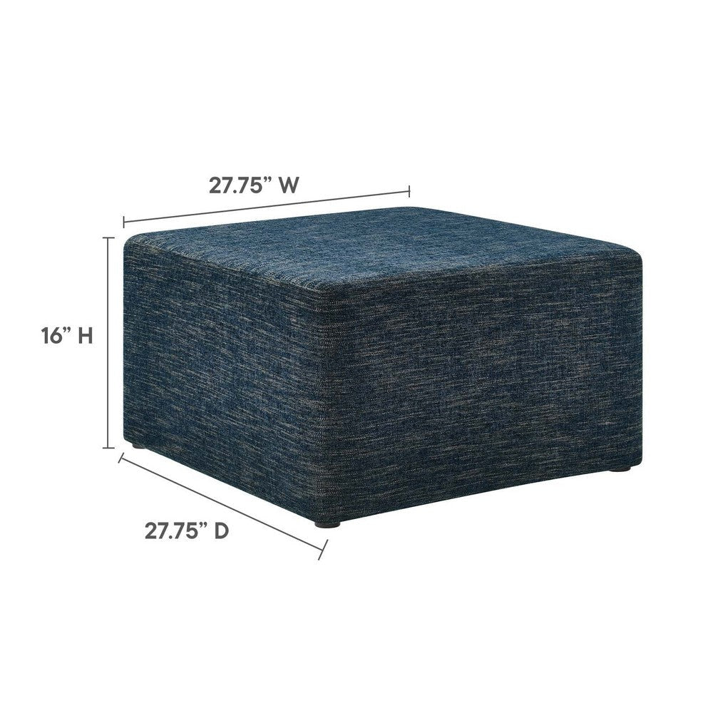 Callum Large 28’ Square Woven Heathered Fabric Upholstered Ottoman - No Shipping Charges MDY-EEI-6642-HEA