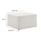 Callum Large 28’ Square Woven Heathered Fabric Upholstered Ottoman - No Shipping Charges MDY-EEI-6642-HEA