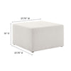 Callum Large 28’ Square Woven Heathered Fabric Upholstered Ottoman - No Shipping Charges MDY-EEI-6642-HEA