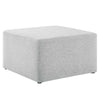 Callum Large 28’ Square Woven Heathered Fabric Upholstered Ottoman - No Shipping Charges MDY-EEI-6642-HEA