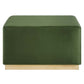 Tilden Large 28’ Square Performance Velvet Upholstered Ottoman - No Shipping Charges MDY-EEI-6643-ALA-NAT