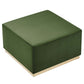 Tilden Large 28’ Square Performance Velvet Upholstered Ottoman - No Shipping Charges MDY-EEI-6643-ALA-NAT