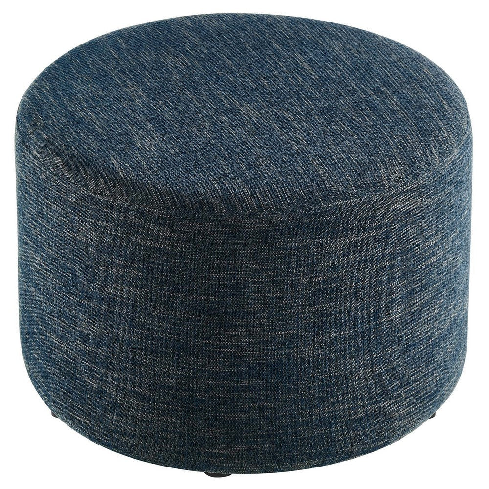 Callum Large 23’ Round Woven Heathered Fabric Upholstered Ottoman - No Shipping Charges MDY-EEI-6645-HEA