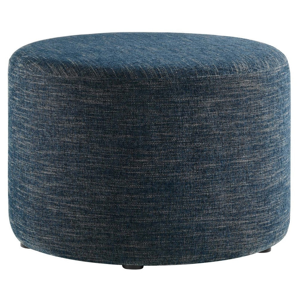 Callum Large 23’ Round Woven Heathered Fabric Upholstered Ottoman - No Shipping Charges MDY-EEI-6645-HEA