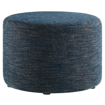 Callum Large 23’ Round Woven Heathered Fabric Upholstered Ottoman - No Shipping Charges MDY-EEI-6645-HEA