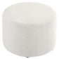 Callum Large 23’ Round Woven Heathered Fabric Upholstered Ottoman - No Shipping Charges MDY-EEI-6645-HEI