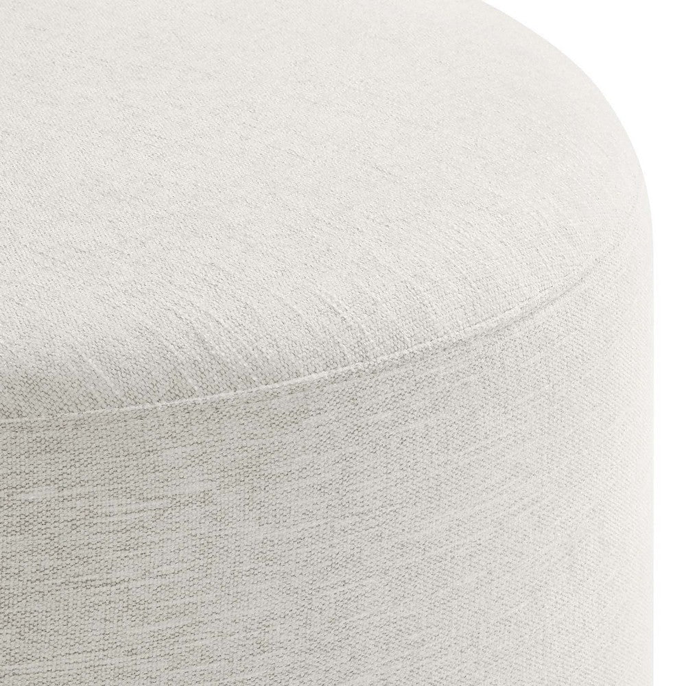 Callum Large 23’ Round Woven Heathered Fabric Upholstered Ottoman - No Shipping Charges MDY-EEI-6645-HEA