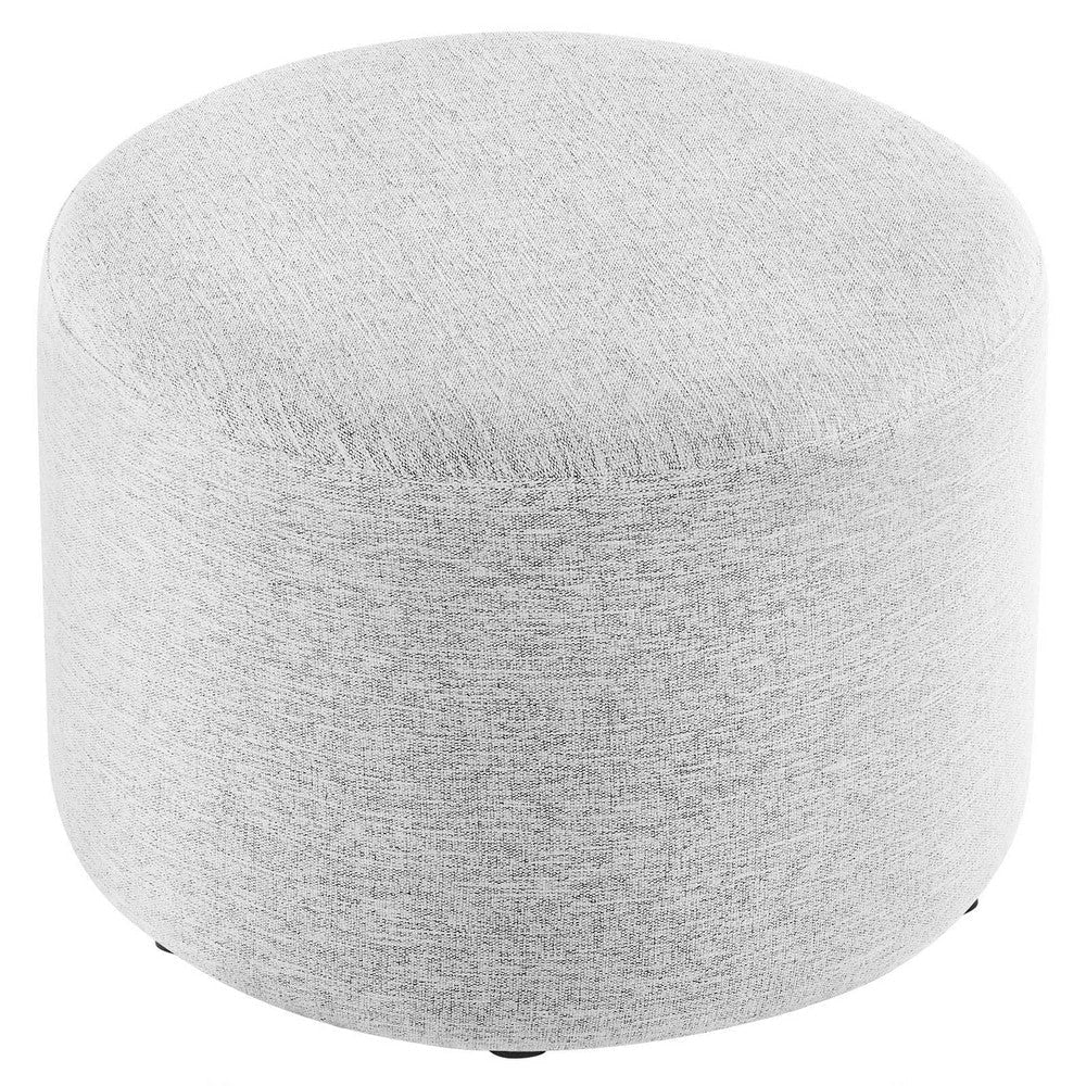 Callum Large 23’ Round Woven Heathered Fabric Upholstered Ottoman - No Shipping Charges MDY-EEI-6645-HLG