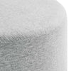 Callum Large 23’ Round Woven Heathered Fabric Upholstered Ottoman - No Shipping Charges MDY-EEI-6645-HEA