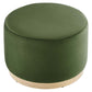 Tilden Large 23’ Round Performance Velvet Upholstered Ottoman - No Shipping Charges MDY-EEI-6646-MOG-NAT