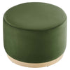 Tilden Large 23’ Round Performance Velvet Upholstered Ottoman - No Shipping Charges MDY-EEI-6646-MOG-NAT