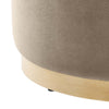 Tilden Large 23’ Round Performance Velvet Upholstered Ottoman - No Shipping Charges MDY-EEI-6646-ALA-NAT