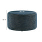 Callum Large 29’ Round Woven Heathered Fabric Upholstered Ottoman - No Shipping Charges MDY-EEI-6647-HEA